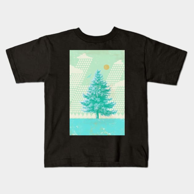 TREES N RAIN Kids T-Shirt by Showdeer